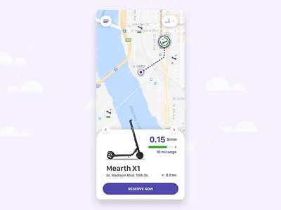 Scooter hailing app appdesign application design hailing interactiondesign interface ios iphone mobile scooter social ui uidesign ux uxdesign