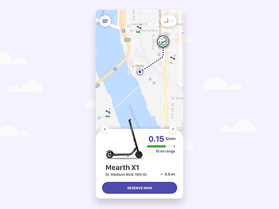 Scooter hailing app appdesign application design hailing interactiondesign interface ios iphone mobile scooter social ui uidesign ux uxdesign