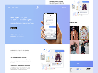 Style-At-Iz Landing Page app landing page fashion app landing page design ui ux ux design uxdesign web design