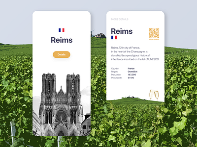 Reims - The city of coronations adobe adobe xd app mobile ui ux