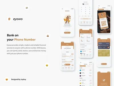 Eyowo: The bank on your phone finance landing ui uiux ux