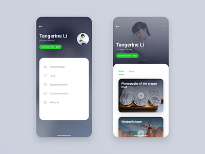 Profile&My homepage app app design design profile page ui uidesign