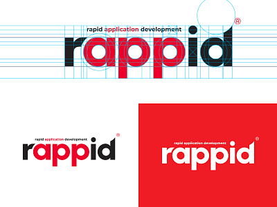 rappid brand logo app brand brand identity branding company computing consultant development icon identity information technology logo logotype mark product logo typography ui workflow