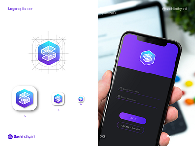 SpacerAr icon app icon blue branding design icon logo logodesign minimal monogram vector