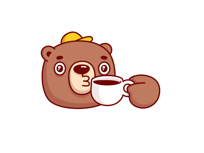 Barry Bear Sticker aftereffects animation animation 2d bear character illustration sticker