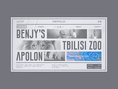 Portfolio design #8 art design minimal portfolio typography ui ux vector web webdesign website