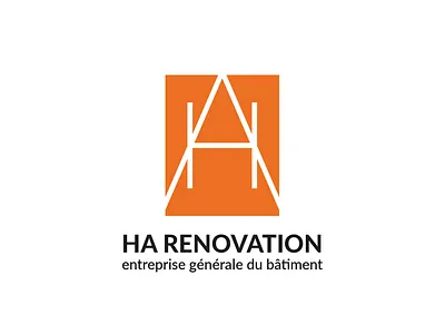 HA RENOVATION - entreprise générale du bâtiment architecture building building design building icon buildings bâtiment company company brand logo company branding copmany logo designer engineering entreprise facade flat house house logo renovation renovations