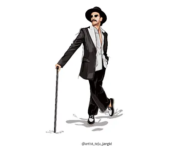 A gentleman illustration adobeillustration design freelancer gentleman graphicdesign graphics hireme illustration illustrator joker ranveersingh