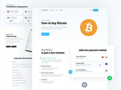 Cryptocurrency Exchange - How to Buy Bitcoin bitcoin crypto cryptocurrency finance landing page web