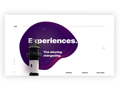 Diu - Experiences experience gradient homepage illustration interaction typography vector