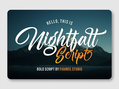 Nightfall Script advertisement bold font bold script branding design font awesome font design fonts logotype packaging script font vintage font