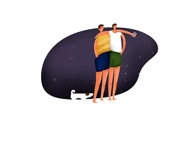 Mobile phone photo boy design dog illustrator phone photo