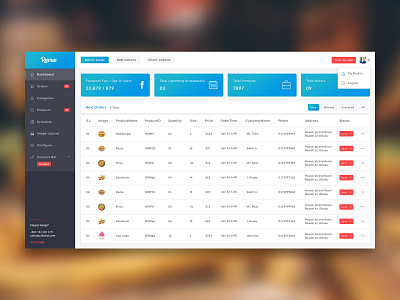 Admin Panel - Dashboard admin dashboard admin panel crm dashboad erp interface saas table