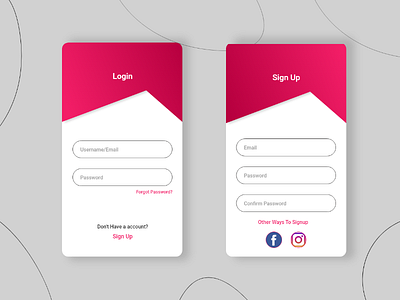 Login Signup ui Concept