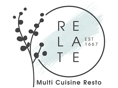 Logo - RELATE Multi Cuisine Resto cuisine design logo logodesign restaurant resto ui ux