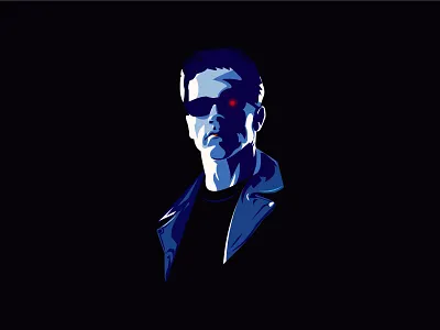 Arnold Schwarzenegger adobe illustrator arnold schwarzenegger blue branding coreldraw cyborg design illustration logo mecha robot terminator vector