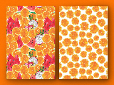 Fruity Seamless Pattern background decoration design fruits illustration printing seamless pattern spring summer surface pattern textile wallpaper