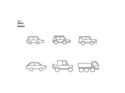 Car Icon set app branding car design graphic design icon icon design icon set iconography icons illustration art vehicles