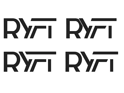 Ryft Logo Exploration Version 1 black branding design logo typography vector white