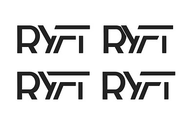 Ryft Logo Exploration Version 1 black branding design logo typography vector white