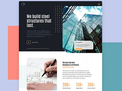 Construction website architecture website construction company website design graphic design graphics hero exploration homepage design landing page layout portfolio site typography ui user user experience user interface design web web design webpage website