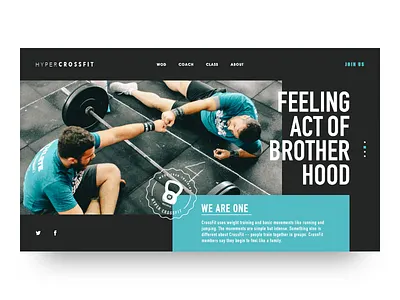 Hyper Crossfit webpage black clean crossfit design fitness landing landing page layout web web design