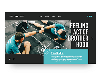 Hyper Crossfit webpage black clean crossfit design fitness landing landing page layout web web design