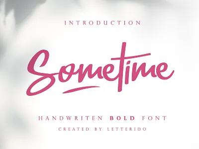 Sometime - Free Font branding agency brush font brushtype font fonts illustration lettering art minimalism typeface typography