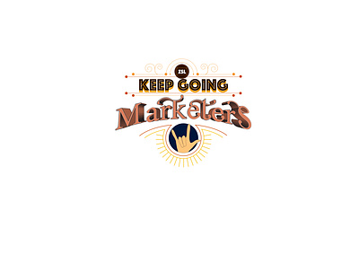 KEEP GOING decorate design hand illustrator logo uiux