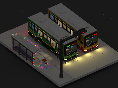 Saigon Bus and Hanoi Bus 2019 2019 best photographer 2019 trends branding design illustration illustrator magical voxel voxel art voxelart voxels