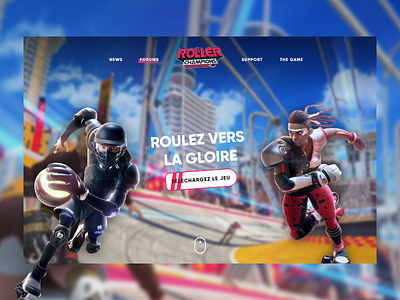 Roller Champions Landing Page Rebuild adobe xd design ubisoft ui videogame