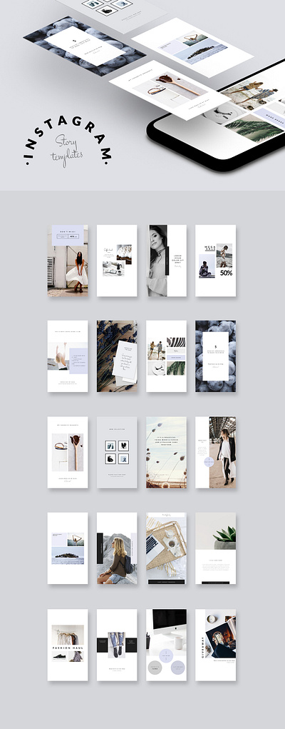 Instagram story templates - Style Food Travel 2 blogger kit clean fashion instagram posts instagram stories instagram stories pack instagram templates lifestyle light minimalist minimalistic modern pastel posts social media social media pack social media templates story style travelling