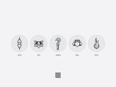 5-Sense | icons | Moshu-art illustration vector