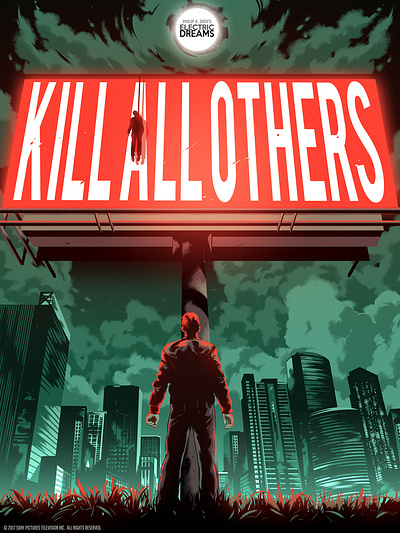 Kill All Others alexander wells character cinematic cityscape digital film folioart graphic illustration poster