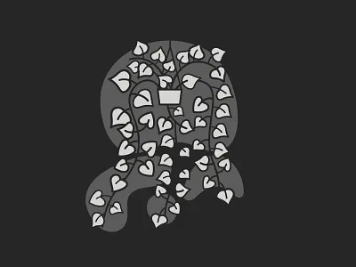 Overgrown | Inktober 14/31 caseyillustrates garden grow heart leaf illustration inktober orlando overgrown philodendron plant plants print vector