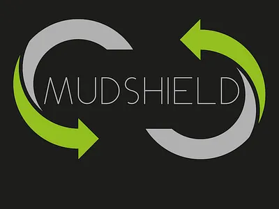 Mudshield logo arrow arrows branding chain chainlink circles design illustration logo logo design logodesign mudshield recycle recycled redesign typo typography vector