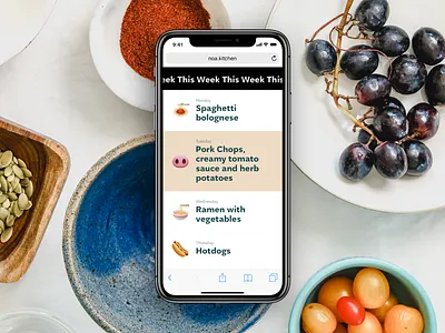 👨‍🍳 NoA Kitchen emoji lunch menu mobile noa