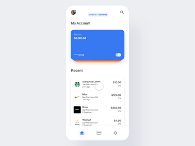 Bank App | Interaction aftereffects cards design flat interaction minimal product design typography ui ux