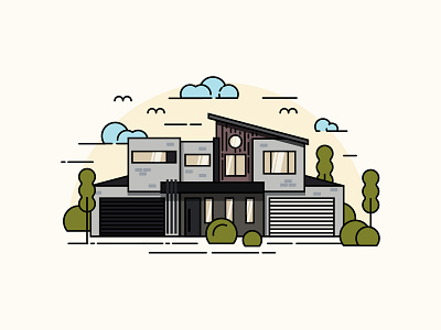 Modern house illustration architecture design doodle doodle art icon illustration illustration art illustration design outline icon outlined vector vector art