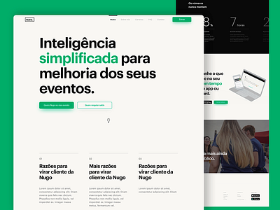 New landing page for Nugo bank brazil cashless design finance fintech home page landing landing page minimalist money startup ui ui design ux ux design