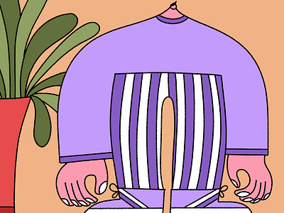 Man with striped pants illustration man striped