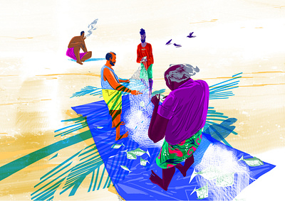 Fishermen alapuzha art design digital art digital illustration dribble fishermen fishing illustration photoshop