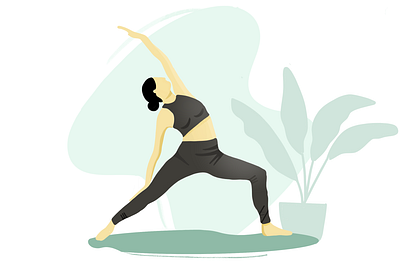 Yoga 2 design flat illustration ui vector yoga pose