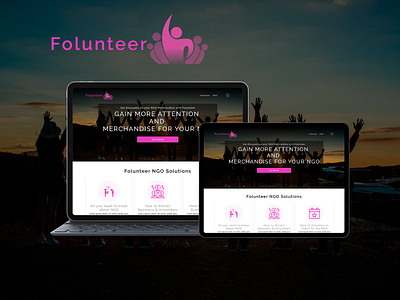 Folunteer branding charity logo ui uidesign volunteer web web design website