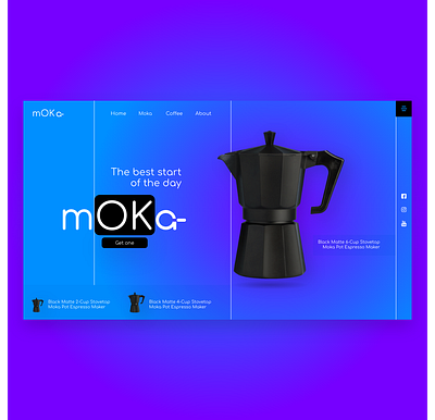 mOKa coffee design moka pot online shop responsive website ui ux ui design user interface user interface design website website design