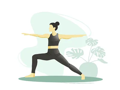 Yoga 3 design flat illustration ui yoga mat