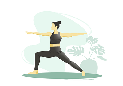 Yoga 3 design flat illustration ui yoga mat