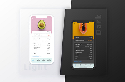 Light Mode/Dark Mode app dashboad design food fridge healthy kitchen smart home smarthome smartphone ui ui ux ux