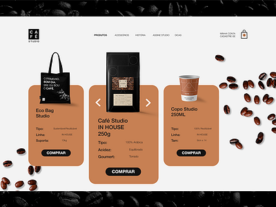 UI design Café Studio coffe graphic design marca minimalist design ui uidesign webdesign website