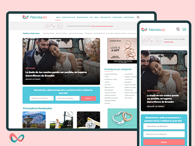 Redesign Novias.ec ui uidesign user interface web design wedding